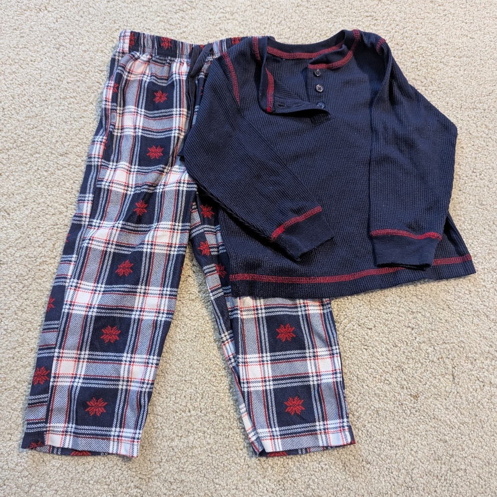 Pajamagram Snowfall Plaid Flannel Toddler Pajamas Size 3T